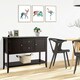image 7 of COSTWAY Sideboard Storage Cabinet Narrow Console Table Brown