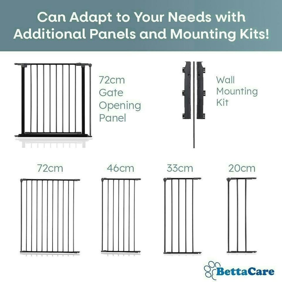 image 1 of Bettacare Premium Multi Panel Flexible Pet Barrier, up to 200cm Wide, White, 70cm High, Dog Barrier for Pets Dogs and Puppy, Easy Installation White