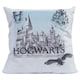 image 1 of Harry Potter Hogwarts Velvet Feel Cushion - White/Black - One Size White | One Size