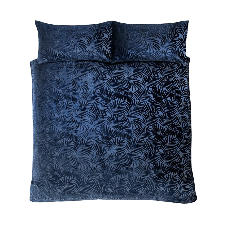 image 1 of Paloma Floral Cotton Duvet Cover Set with Pillowcase Green | Single
