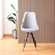 image 2 of Set of 4 Sofia Ergonomic Modern Dining Chairs Upholstered in Velvet, Metal Legs with Gold End Tips | Grey | Light Grey