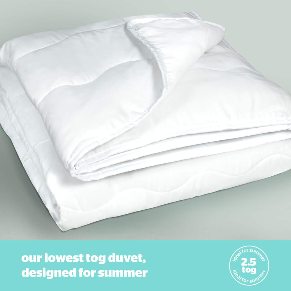 image 1 of Silentnight Summer Breeze Duvet - 2.5 Tog | White | Single | Single