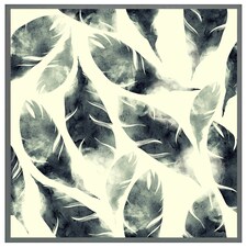 Feathers fantastic birds  pattern (Picutre Frame) Grey | M
