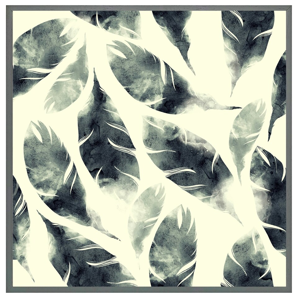image 1 of Feathers fantastic birds  pattern (Picutre Frame) Grey | M