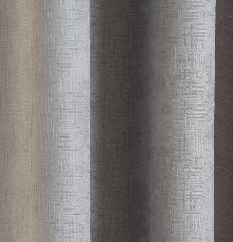 image 1 of Enhanced Living Vogue Grey Silver 66 x 72 inch (168x183cm) Eyelet Thermal Noise reducing Dim Out Curtains (PAIR) | Grey | Grey | 2