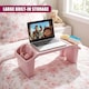 image 5 of GEEZY Pink Plastic Portable Bed Tray With Storage