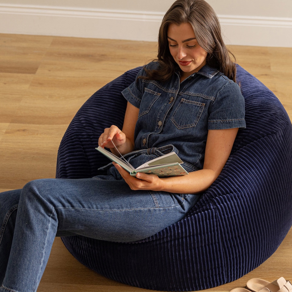 image 1 of Kingston Beanbag Corduroy Navy Blue | Blue | Navy Blue | XL | 1