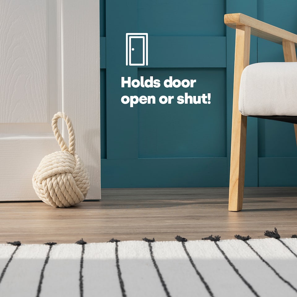 image 1 of Weighted Door Stopper Ropy Knot