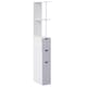 image 6 of HOMCOM Tall Bathroom Storage Cabinet with Shelf and Drawers, White, Grey