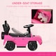 image 4 of HOMCOM Kids Ride-on Push Car 3 in 1 Benz G350 Baby Floor Slider Walker, Pink