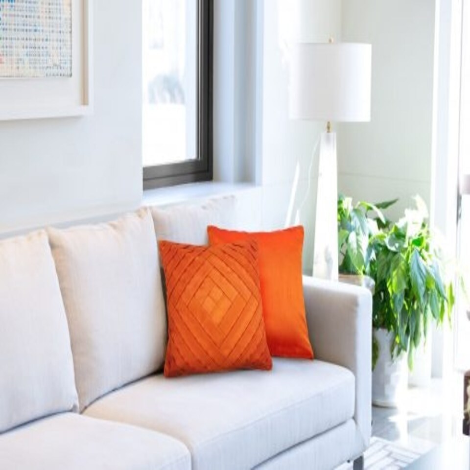 image 1 of Gio Cushion Cover 43cm x 43cm Burnt Orange | Orange | Orange