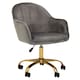 image 1 of Interiors by Premier Brent Grey Velvet And Gold Base Home Office Chair