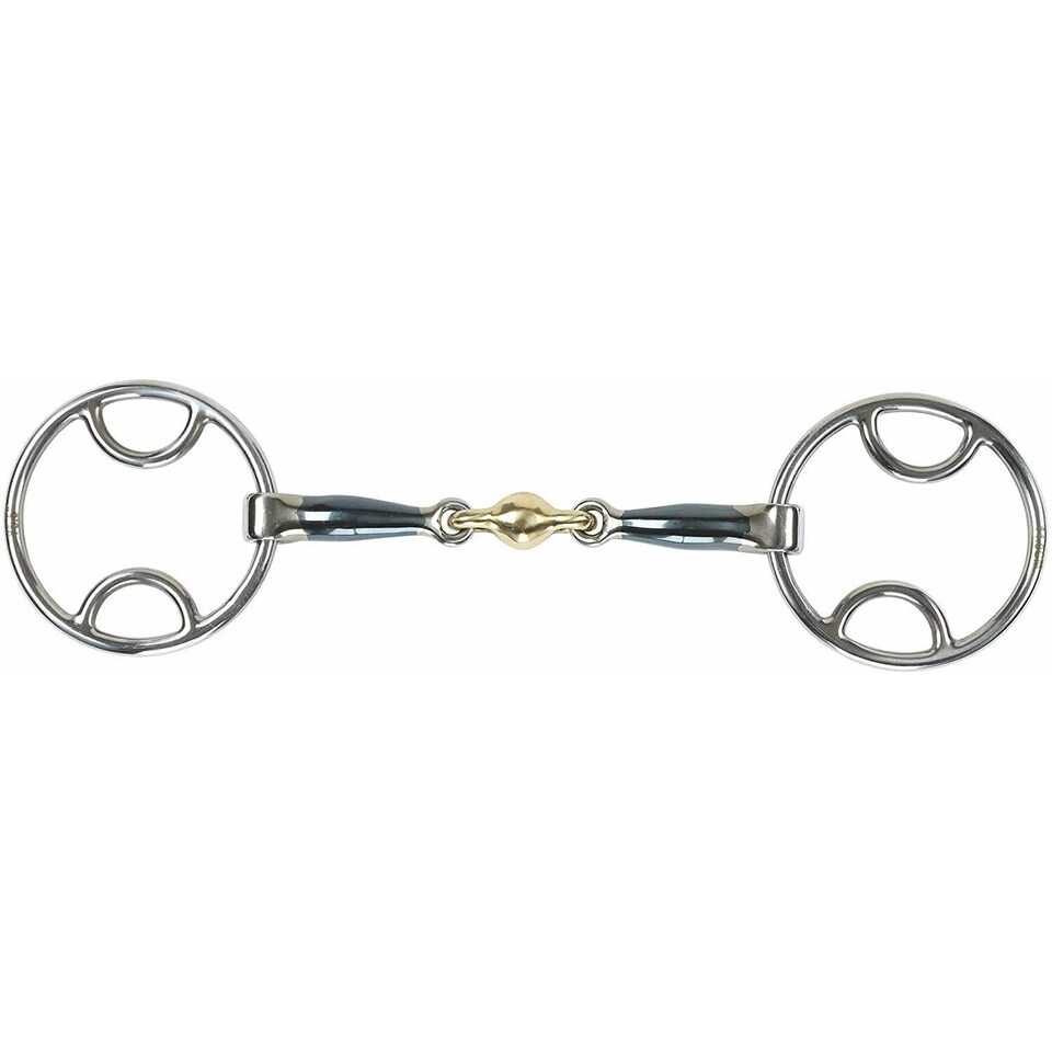 Shires Sweet Iron Lozenge Horse Bevel Bit - Blue - 5.5in