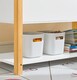 image 8 of SoBuy Children's Bookcase with 4 Compartments & Bottom Shelf, White/Natural, 33.5x16.5x17.7 inches, 12.8 kg - KMB35-W