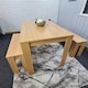 image 8 of Dining Table and 2 Benches Oak Effect Table With 2 Benches Dining Room Furniture | Brown