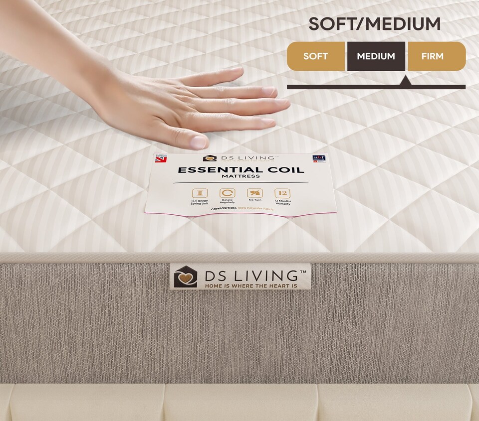 image 1 of EasyRest Medium Soft Spring Essentials Mattress | Grey