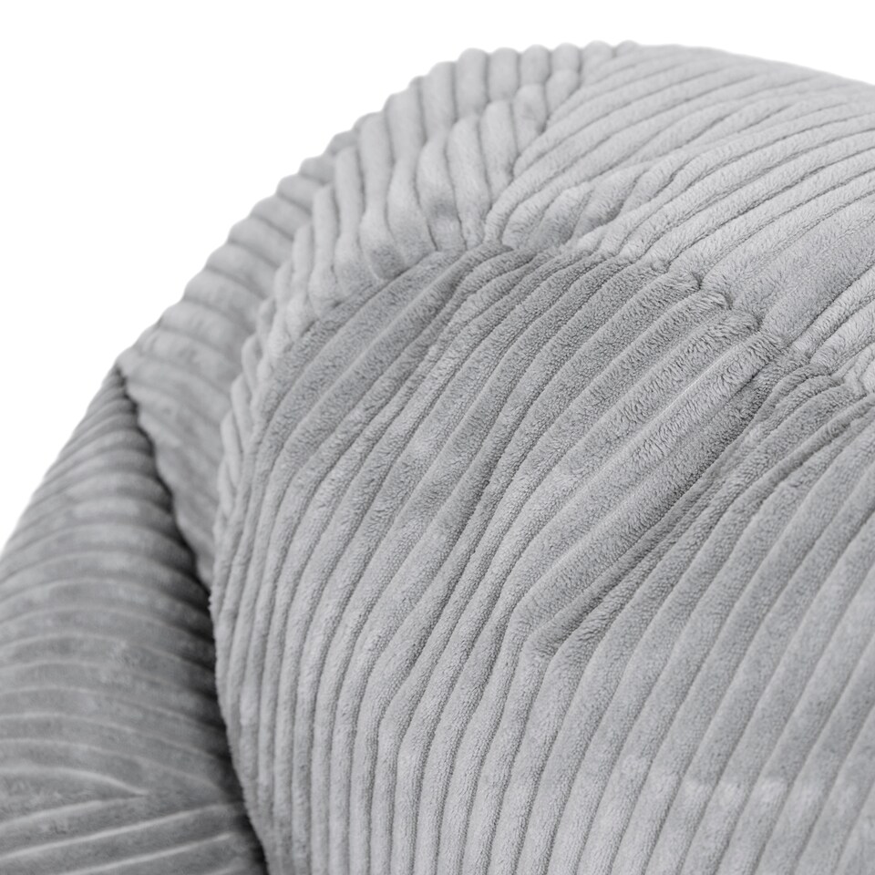 image 1 of icon Kids Kingston Cord Classic Bean Bag and Mini Square Footstool, Grey