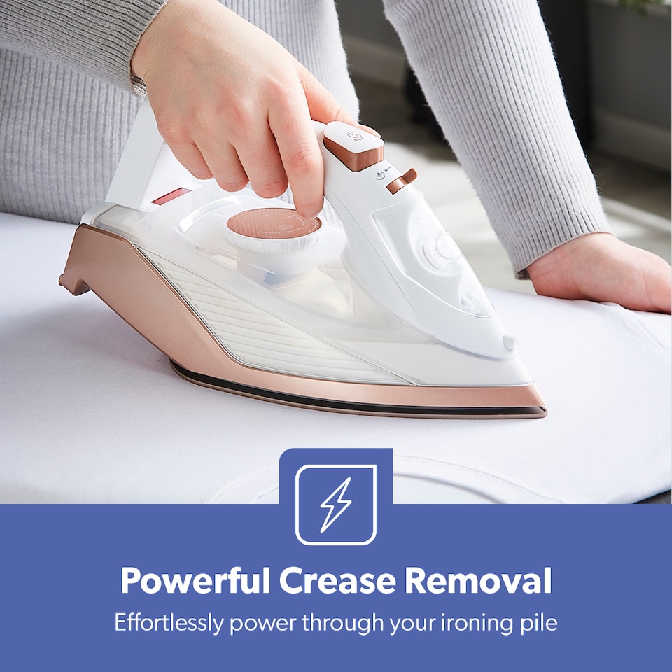 image 1 of GEEPAS 2 in 1 Dry & Wet Steam Iron 2200W, White