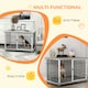 image 4 of PawHut Dog Crate Furniture End Table w/ Soft Washable Cushion, Lockable Door