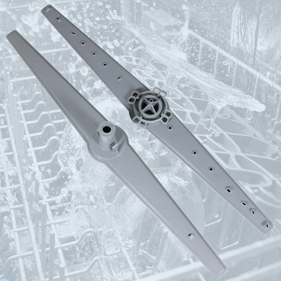 image 1 of SPARES2GO Upper and Lower Spray Arm for Currys Essentials CDW60B18 CDW60S18 Dishwasher
