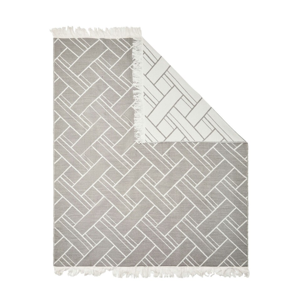 image 1 of BHS Retro Throw, Grey