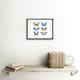 image 2 of Colourful Butterflies Insect Study Watercolour 9x7" Black Framed Wall Art Print