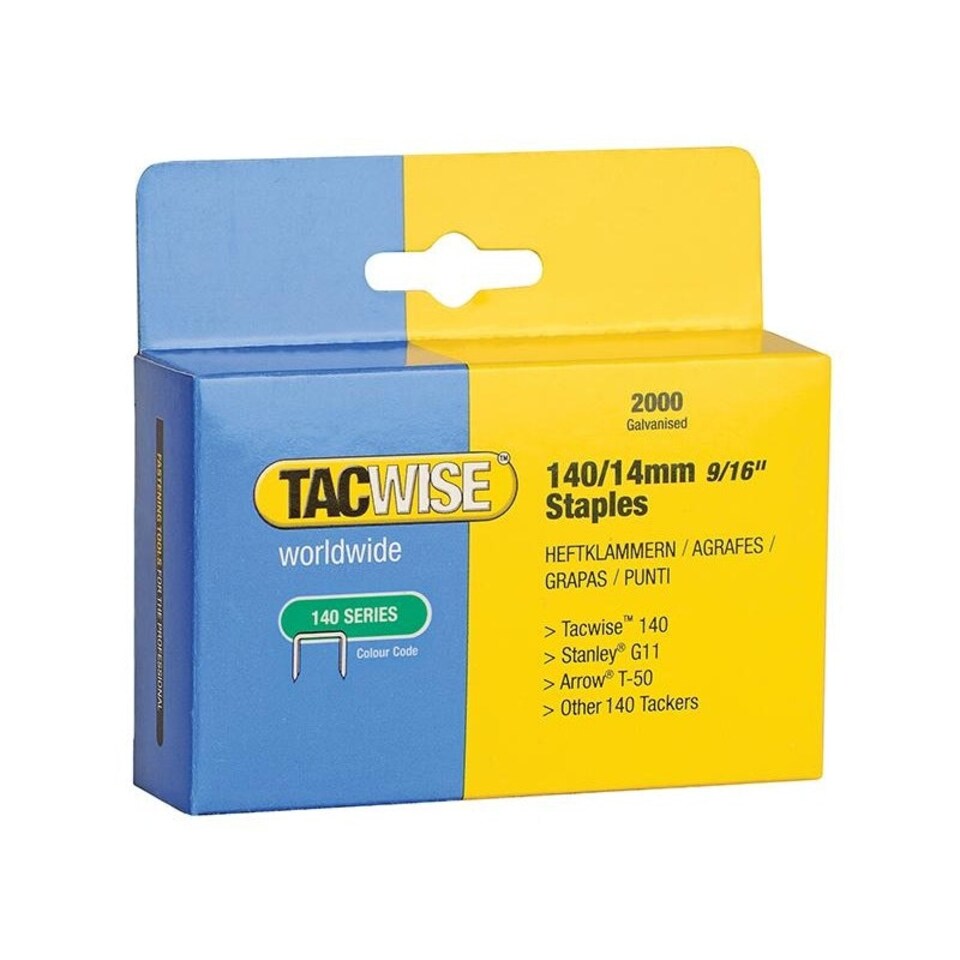Tacwise 140 Series Staples - Multi Colour - 14mm