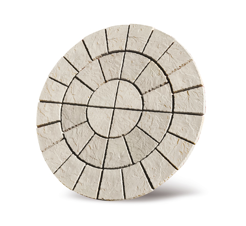 image 1 of Cathedral Circle Kit 1.8m Weathered Moss - Bowland Stone - Circular Garden Patio Feature Kit