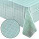 image 8 of Checkered Rectangular Tablecloth, PVC Plastic Table Cover - 137x180cm