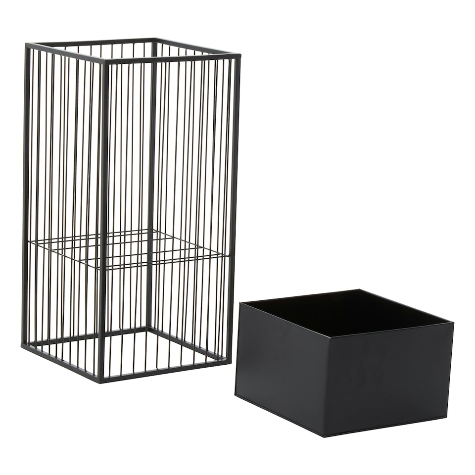 image 1 of Interiors by Premier Black Floor Standing Planter, Robust Constructed Large Flower Pot For Garden, Lightweight Flower Pot Black