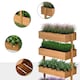 image 7 of Outsunny Raised Garden Bed Wooden Plant Stand Orange