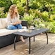 image 7 of Outsunny 90 cm Rattan Garden Coffee Table Wicker Outdoor Table Furniture | Black | Black rattan | 90 x 50 x 35 cm