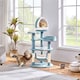 image 2 of Yaheetech 115 cm Ocean-themed Cat Tree Blue/White