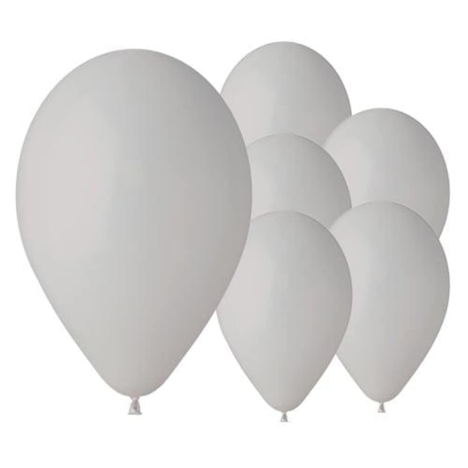 image 1 of Grey Bio Latex Balloons 33cm / 13 in - Pack of 10
