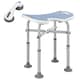 image 1 of HOMCOM Aluminium Shower Stool for Elderly Disabled Non-Slip Bath Stool Blue