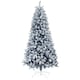 image 6 of HOMCOM 6 Foot Artificial Blue Snow Flocked Christmas Tree with Hinged Branches