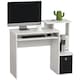 image 1 of HOMCOM Computer Desk with Sliding Keyboard Tray Storage Drawer Shelf White