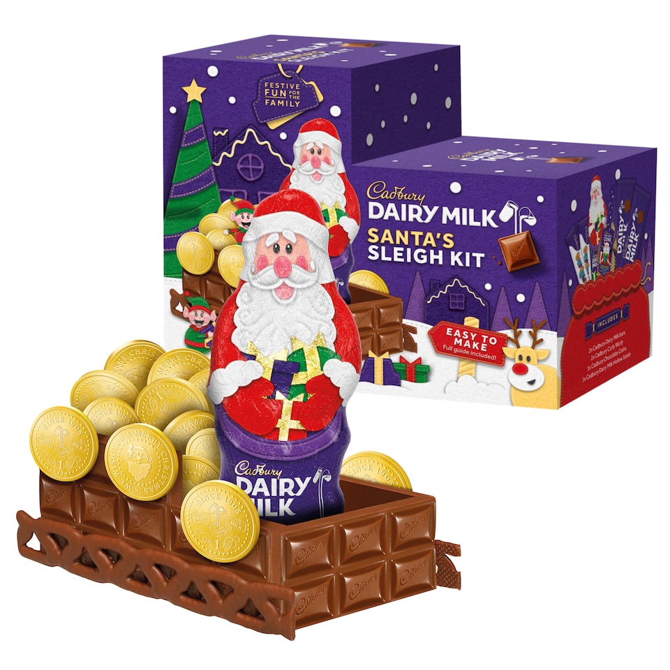 image 1 of Cadbury Santa's Chocolate Sleigh Build Your Own Kit