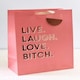 image 4 of Celebration Live Laugh Love Bitch Funny Large Gift Bag