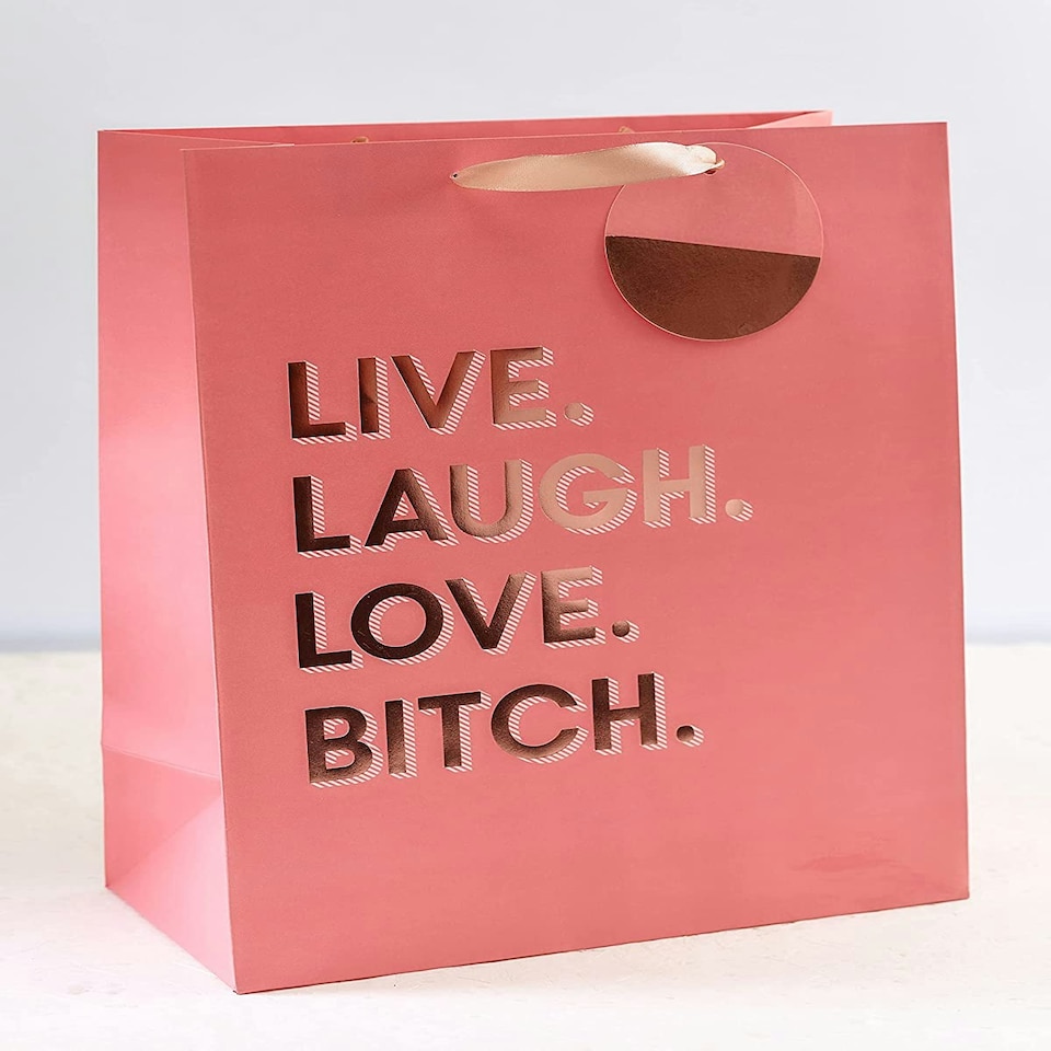 image 1 of Celebration Live Laugh Love Bitch Funny Large Gift Bag