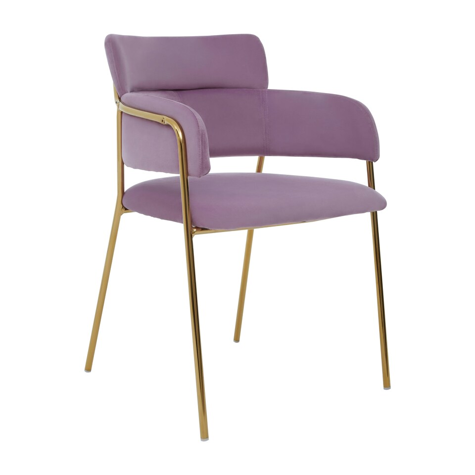 image 1 of Interiors By Premier Pink Velvet Dining Chair,Compact Lounge Chair, Velvet Upholstered Kitchen Chair,Bedroom Decorative Chair Pink