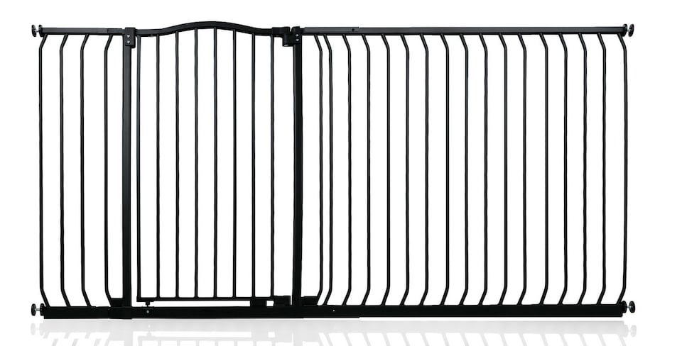 image 1 of Safetots Extra Tall Curved Top Safety Gate, 189cm - 198cm, Matt Black, Extra Tall 100cm in Height, Pressure Fit Stair Gate, Baby Gate for Doors Hallways and Spaces, Safety Barrier, Easy Installation