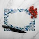 image 2 of Winter Blue Flowers Glass Chopping Board | Multi