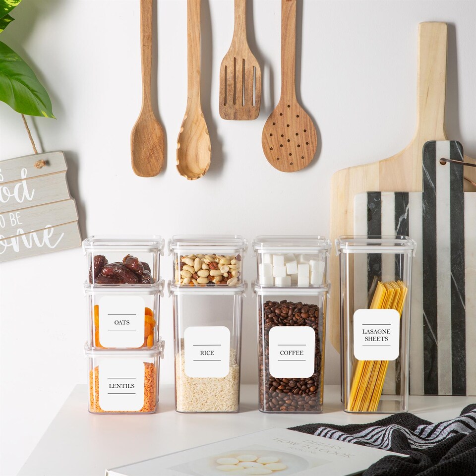 image 1 of Argon Tableware 16 Piece Food Storage Containers Set - 4 Sizes - White