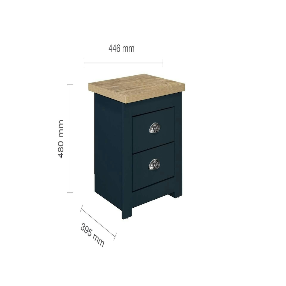 image 1 of Birlea Highgate 2 Drawer Bedside