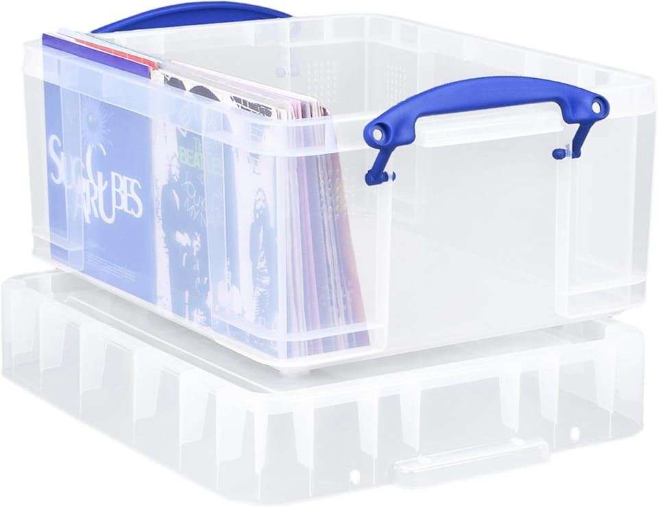 image 1 of Really Useful Plastic Storage Box 21 Litre XL CLEAR Pack of 3