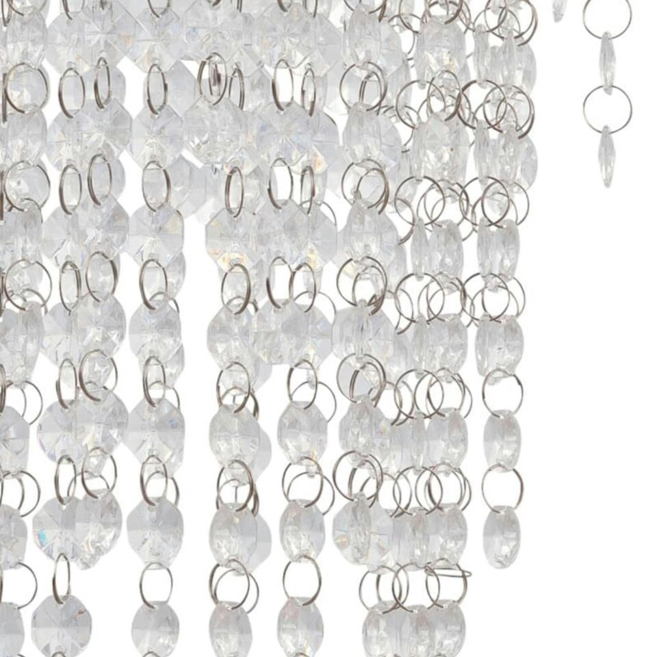 image 1 of First Choice Lighting Cleared Jewelled Waterfall Light Shade Clear | Chrome