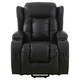 image 3 of Caesar Single Motor Rise Recliner Bonded Leather Heat & Massage Chair (Black)