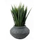 image 2 of 21cm x 40cm Large Grey Gliese Triangle Planter | Grey