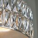 image 5 of Verina LED 5 Light Cylindrical Pendant Chrome, Crystal Glass Detail